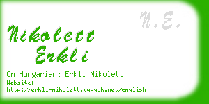 nikolett erkli business card